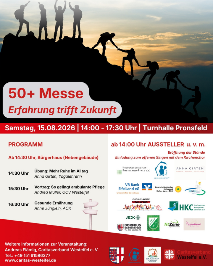 50+ Messe Erfahrung trifft Zukunft Plakat