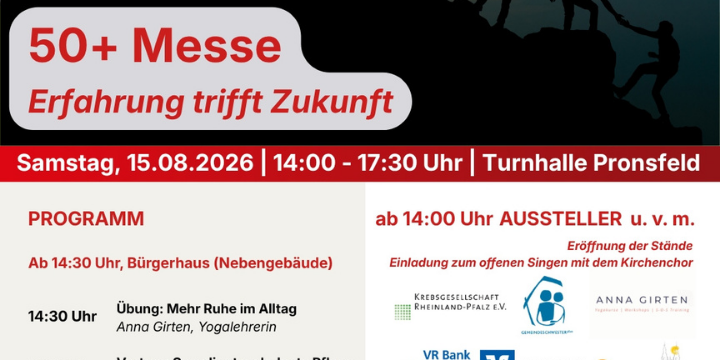 50+ Messe Erfahrung trifft Zukunft Plakat
