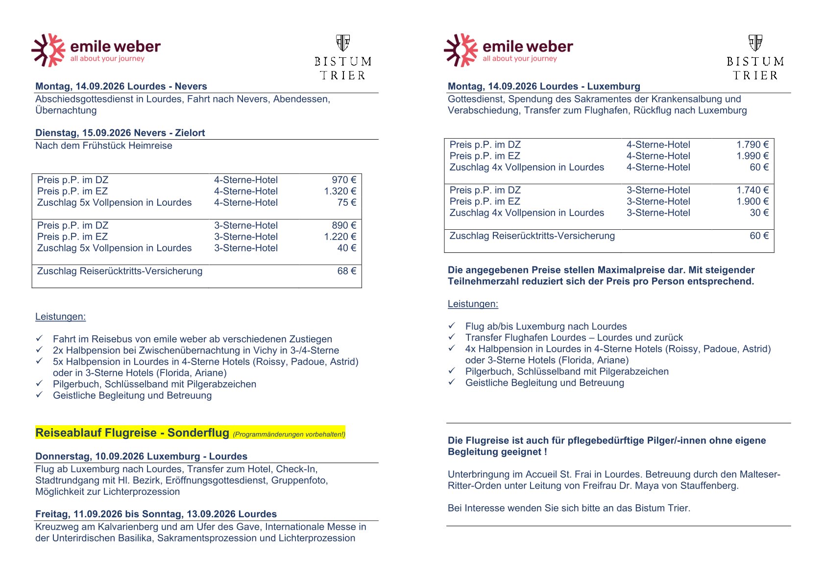 Flyer Lourdes 2026-2