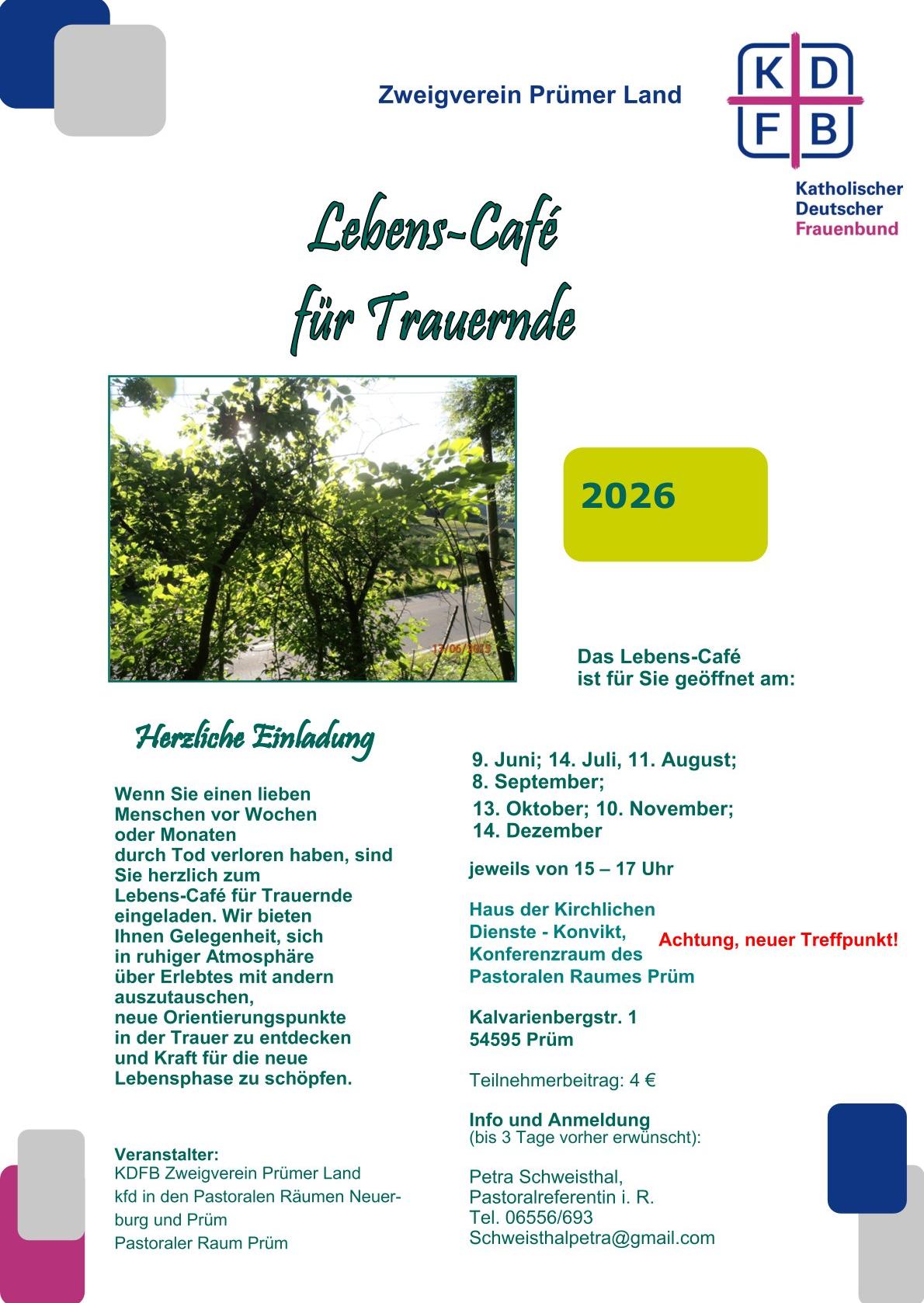 LebensCafé für Trauernde 2026 NEU