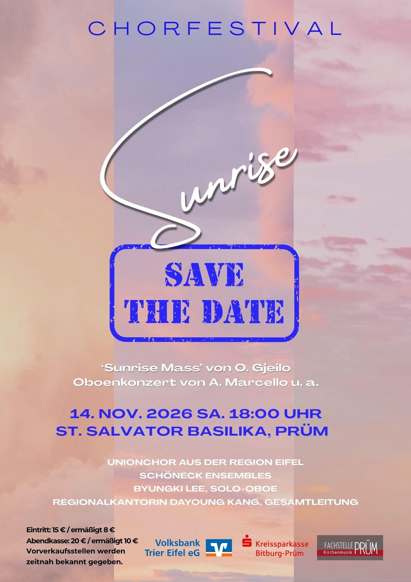 Save the date 2026-11-14 Sunrise