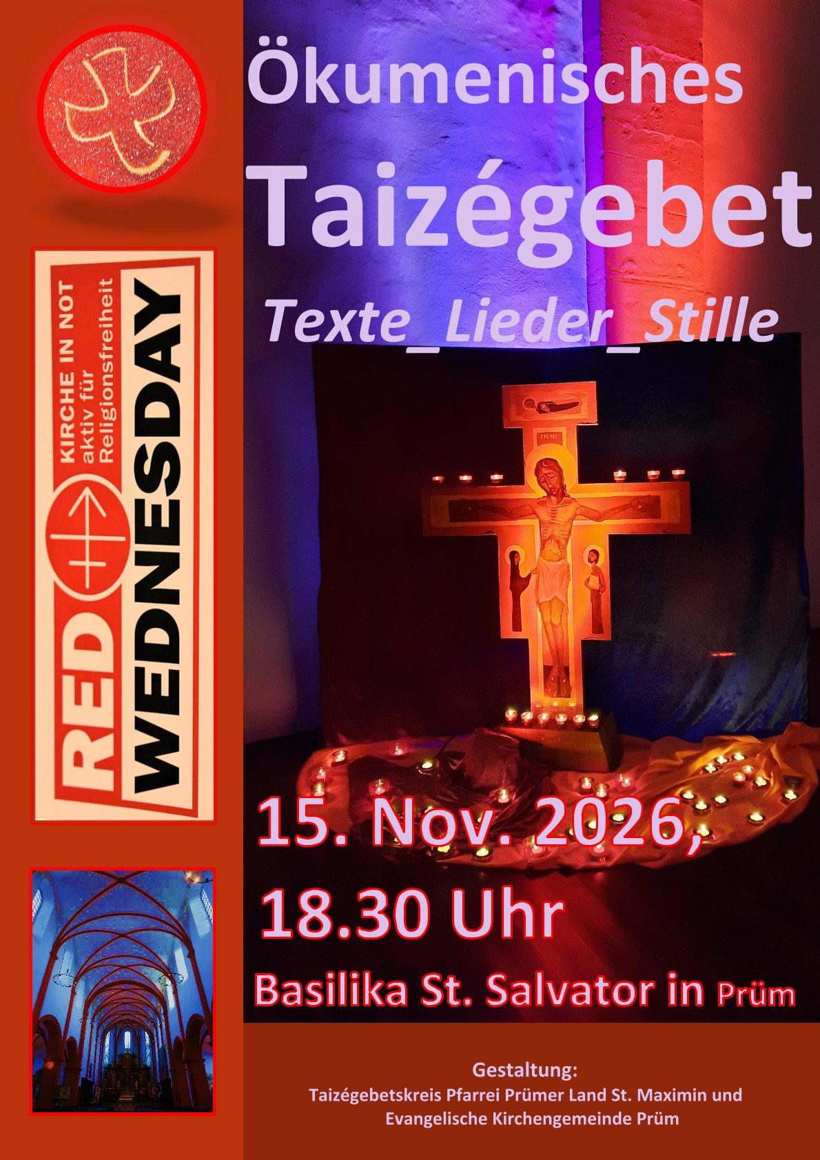 taizégebet nov 26 red wednesday